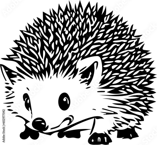 hedgehog vector illustration | Silhouette of a hedgehog | isolated white background svg