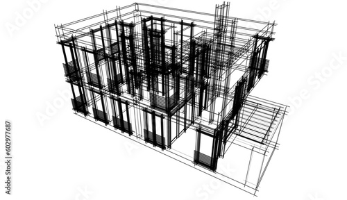 3d rendered illustration of a building