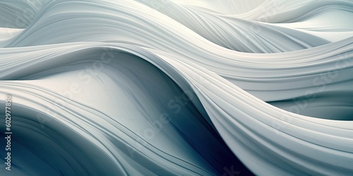 Abstract white swirling background, generative ai © FrankBoston