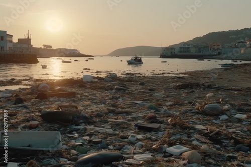 Human pollution, trash in t...