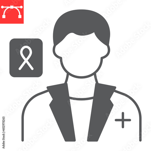 Oncologist glyph icon