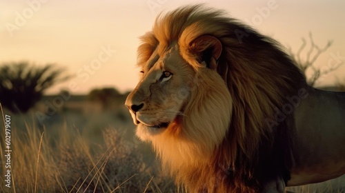 Majestic Lions Roaming Free in the African Wilderness  Capturing the Essence of Wildlife in its Natural Habitat