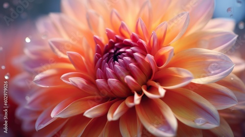 A Macro View of a Dahlia Blossom made with Ai generative technology