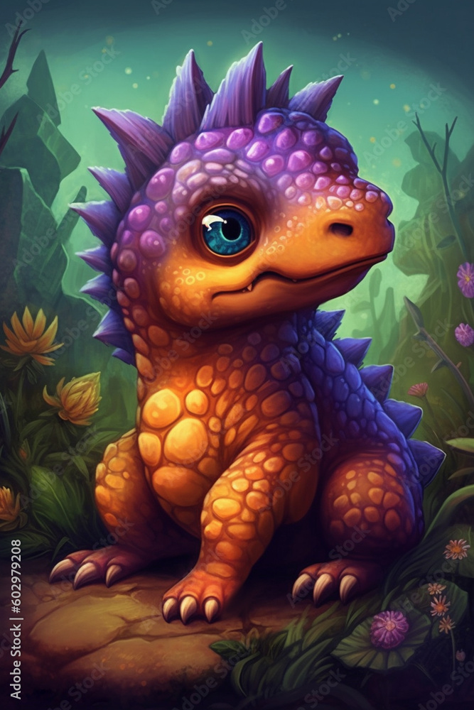Whimsical and Colorful Digital Art: Hilarious Ankylosaurus Dinosaur Comic Illustration AI generated Whimsical and Colorful Digital Art: Hilarious Ankylosaurus Dinosaur Comic Illustration AI generated