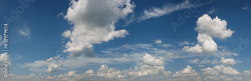 panoramic view of blue sky with clouds  head of site  nature vibes