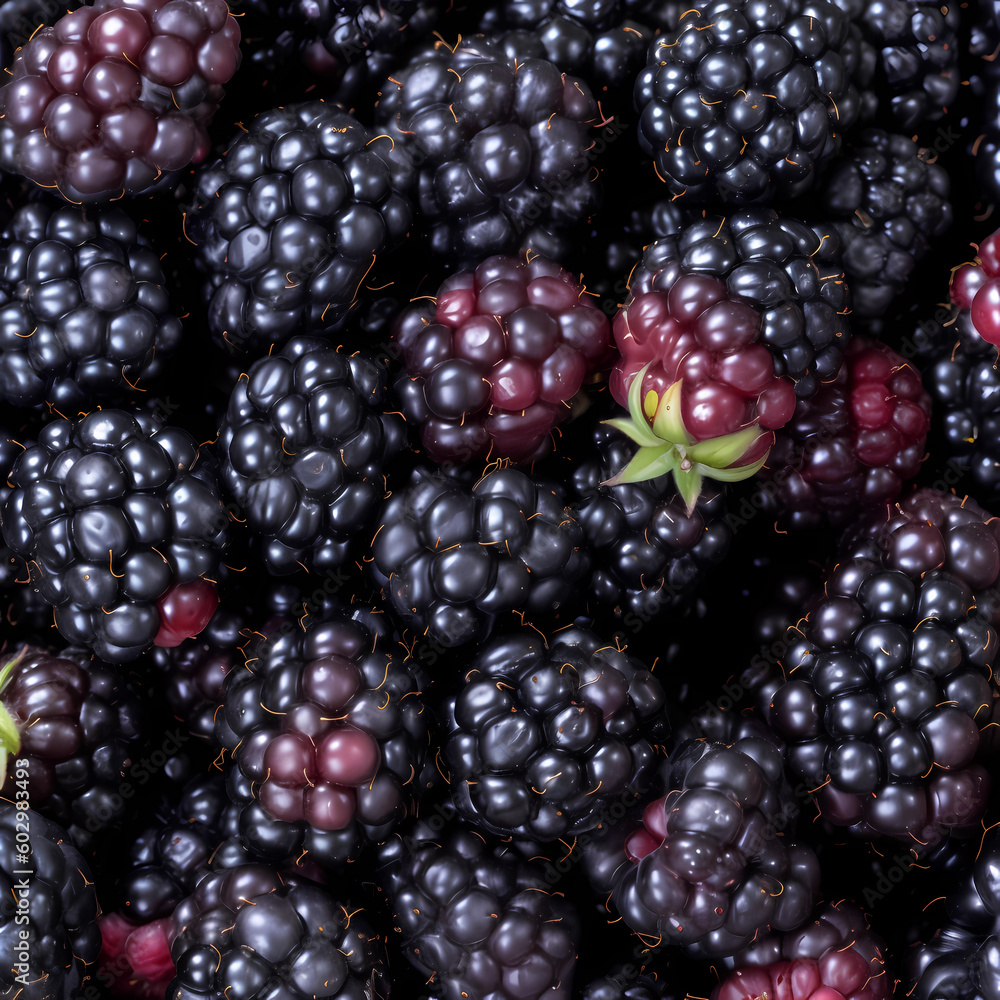 Blackberry seamless for tasty food background Blackberry seamless for tasty food background