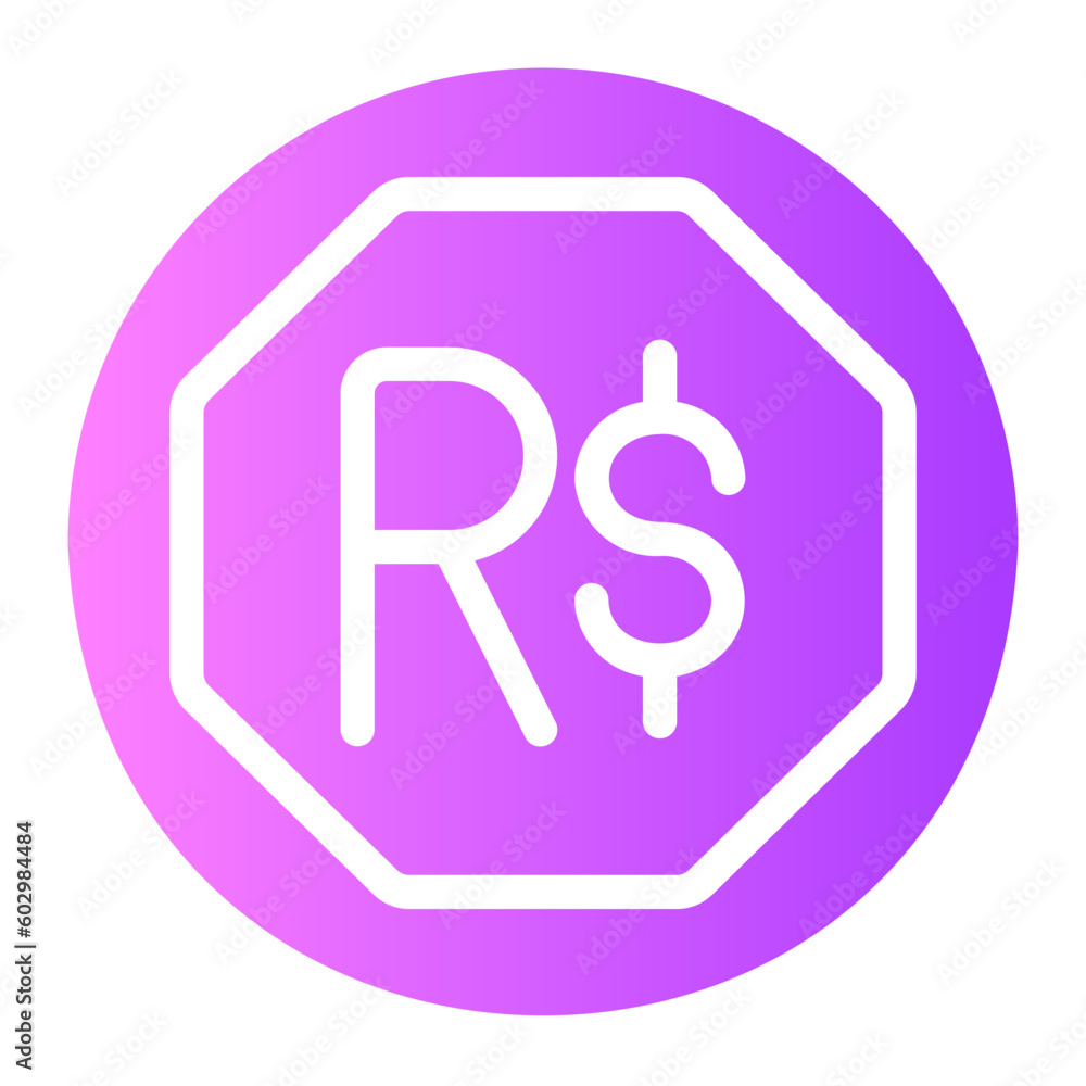 brazilian real gradient icon brazilian real gradient icon
