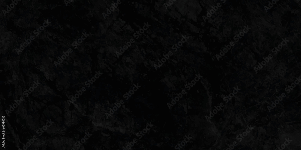 Fototapeta premium Dark black stone wall grunge backdrop texture background. monochrome slate grunge concrete wall black backdrop vintage marbled textured border background.