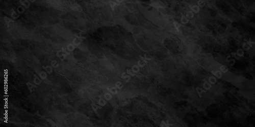 Black wall texture pattern rough background. Black chalkboard wall texture for background. Concrete floor and old grunge background with black wall. 