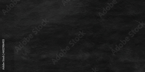 Black wall texture pattern rough background. Black chalkboard wall texture for background. Concrete floor and old grunge background with black wall. 