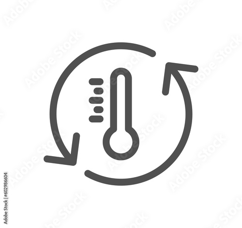 House heating related icon outline and linear symbol. 
