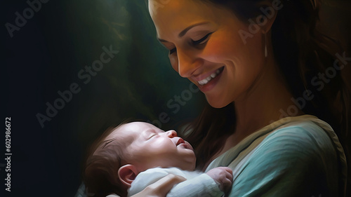 mother and baby painting