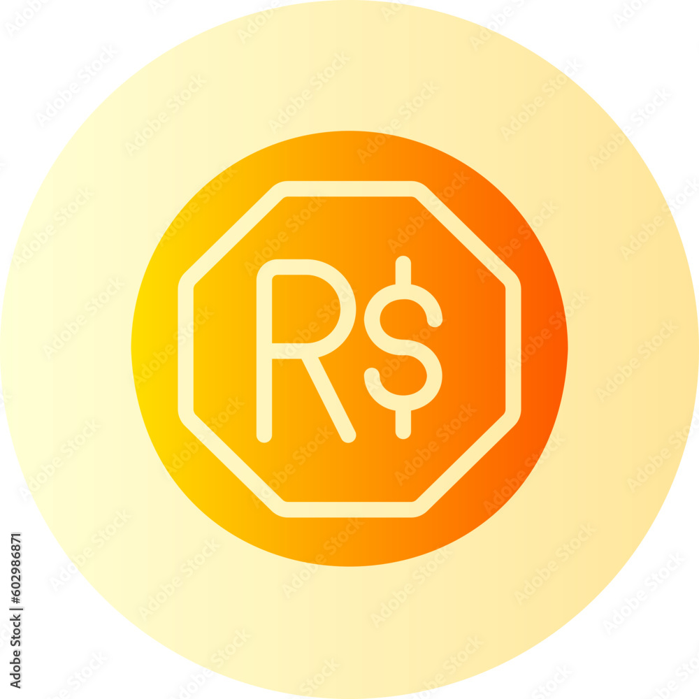 Obraz premium brazilian real gradient icon