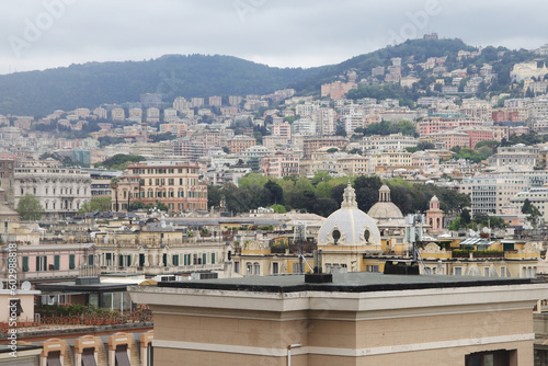 The panorama of Genoa, Italy