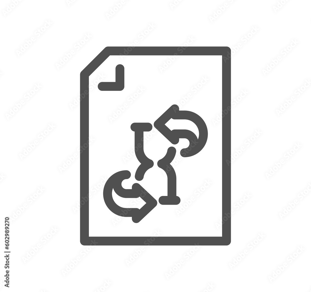 Document flow management related icon outline and linear symbol. Document flow management related icon outline and linear symbol.