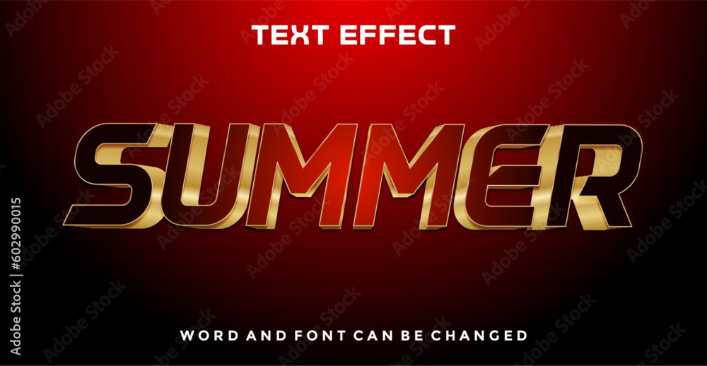 Summer text style effect editable