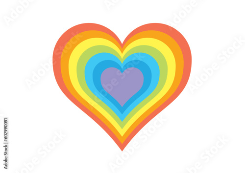 Wallpaper Mural 虹色のハートのイラスト Torontodigital.ca