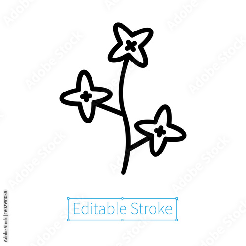 Rapeseed Icon. Editable vector stroke. Vector sign in simple style isolated on white background. Original size 64x64 pixels.