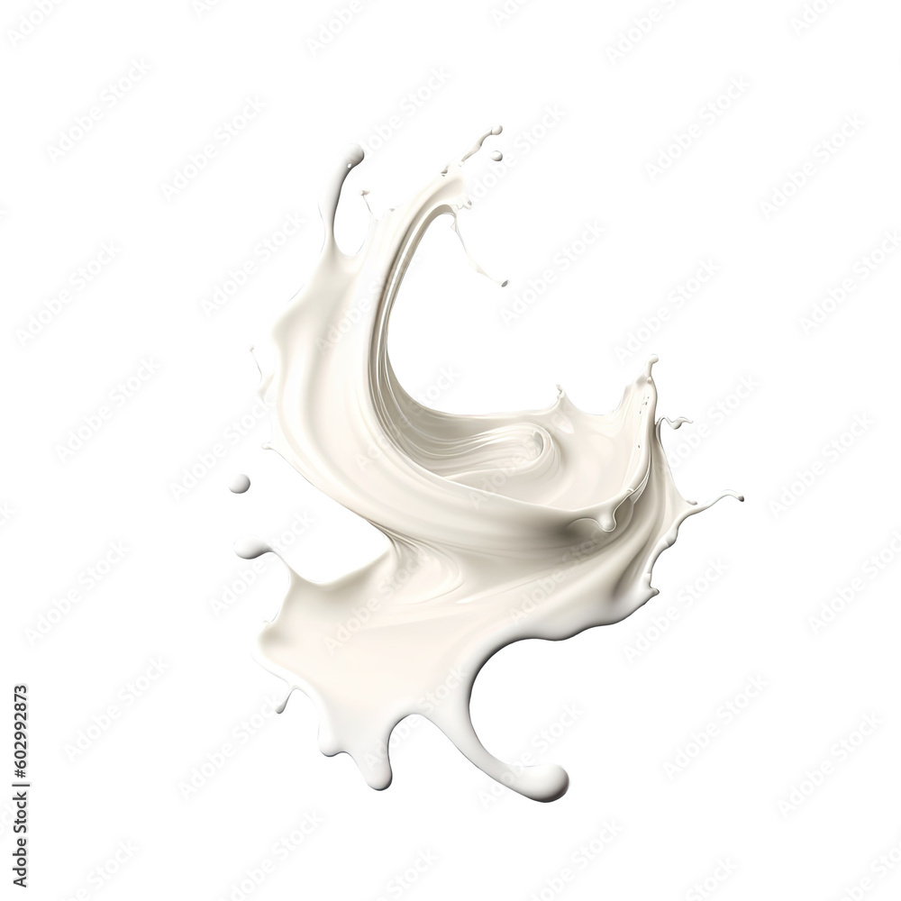 Splash of milk or cream isolated on white background Splash of milk or cream isolated on white background