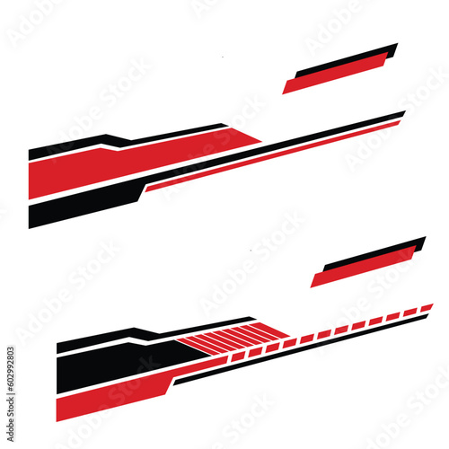 car body wrapping sticker design vector. car branding sticker