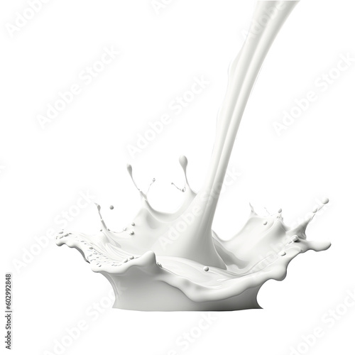 Splash of milk or cream isolated on white background photo