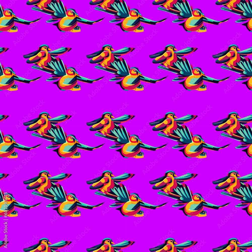 Vector seamless popart fish pattern Vector seamless popart fish pattern