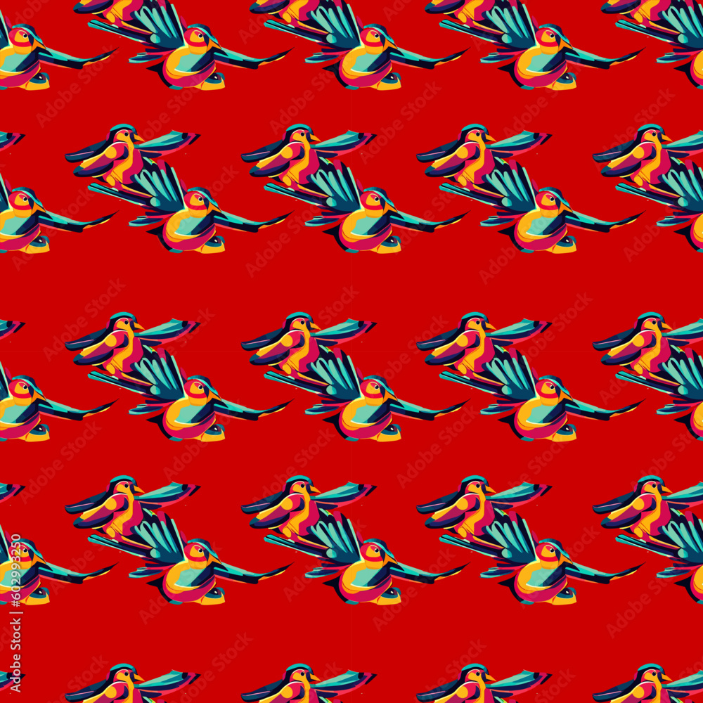 Vector seamless popart fish pattern Vector seamless popart fish pattern