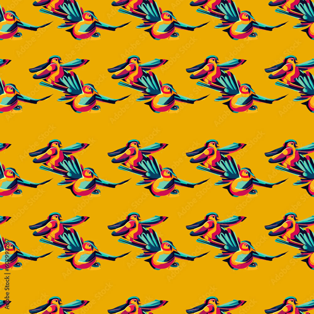 Vector seamless popart fish pattern Vector seamless popart fish pattern