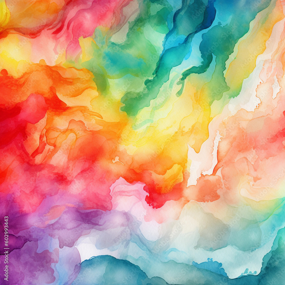 abstract watercolor background rainbow