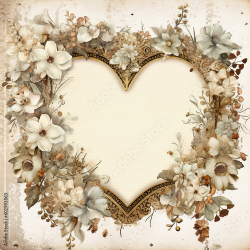 heart of flowers texture
