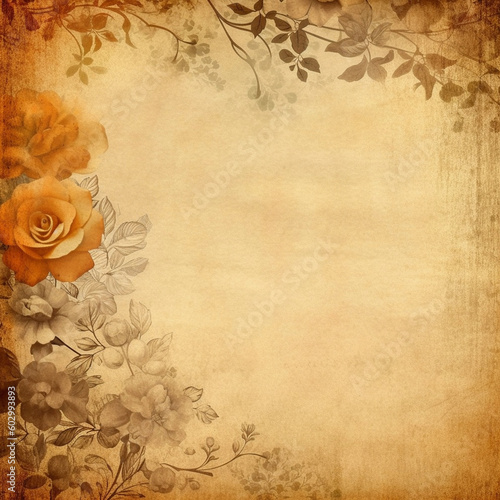 vintage background with roses texture