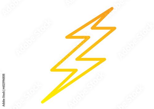 雷をイメージしたシンプルなイラスト