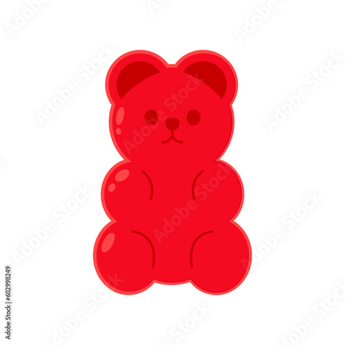 Jelly bears fruit gummy. Character Illustrator vector design.