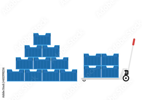 Trolley Crate vector. free space for text. wallpaper. cart vector. Trolley Crate on cart.
