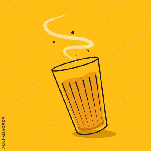 Indian hot drink vector. Indian chai icon. Chai is Indian drink. Kerala tea shop illustration vector eps.Indian Kerala roadside. Kerala tea shop line drawing. Kerala Old.