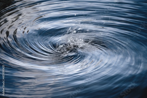 Ripples in water. Generative AI.