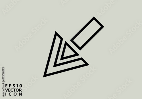 Decrease icon. Direction Sign. Navigation, Vector Down Arrows Symbol