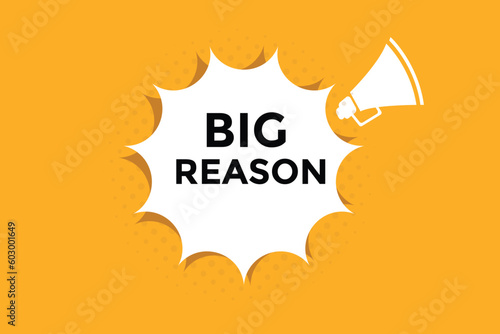 Big reason button web banner templates. Vector Illustration 
