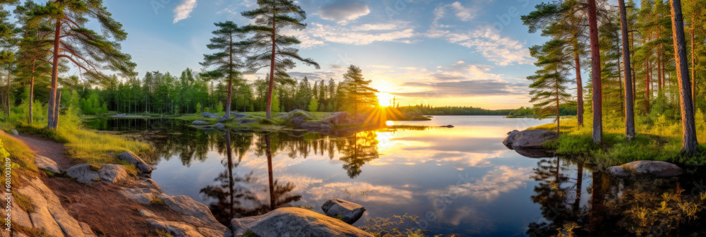 A beautiful natural landscape - Generative AI A beautiful natural landscape - Generative AI