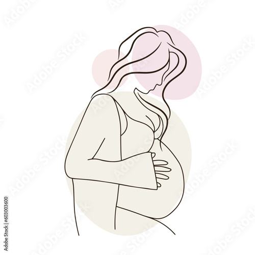 Young expectant mother, big belly, pregnancy