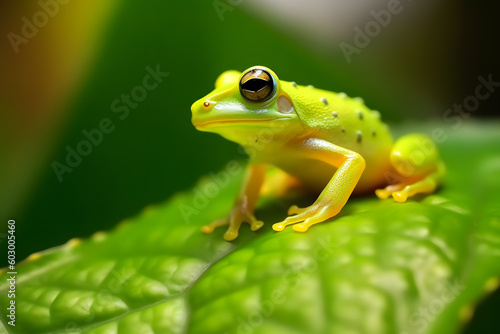 Glass Frog Centrolenidae family ai generated art