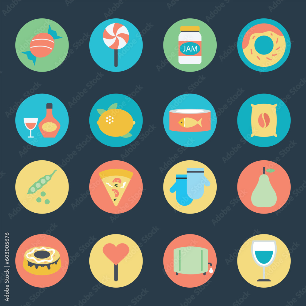 Set of Confectionery Food Flat Icons
Set of Confectionery Food Flat Icons