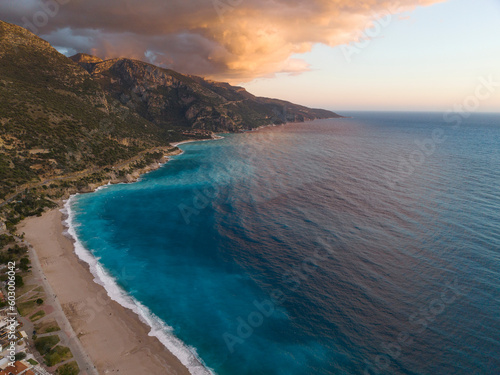 Kabak Valley, Kumburnu.-Oludeniz Beach Drone Photo, Fethiye Mugla Turkey	 photo