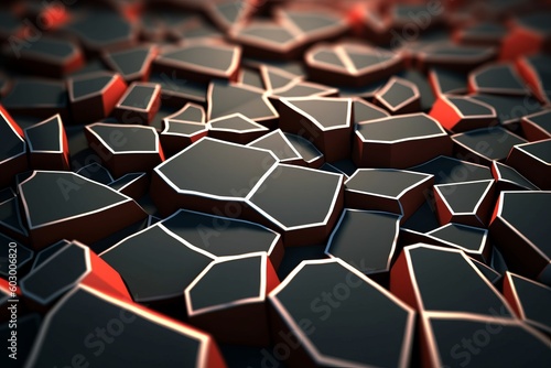 Voronoi Blocks Pattern Texture Background - Generative AI