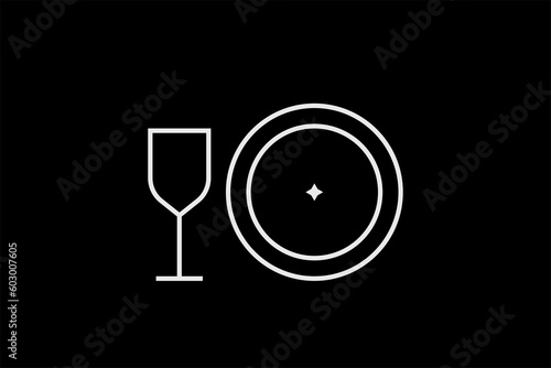 Geometric dish illustration. in flat style design. Vector flat icon.	
