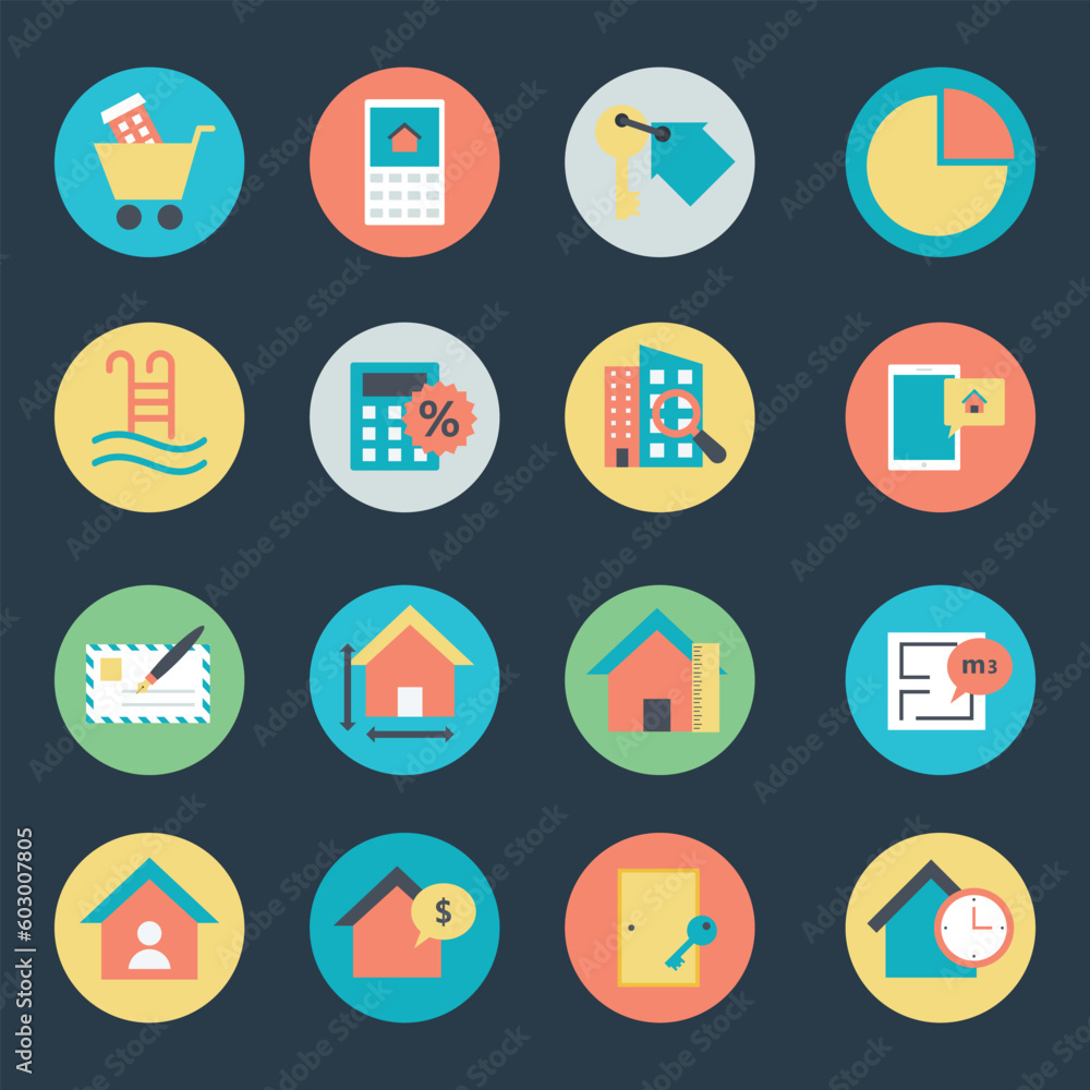 Set of Property Dealing Flat Icons
Set of Property Dealing Flat Icons