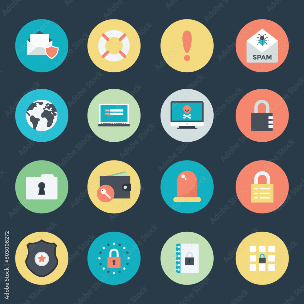 Internet Security Icons Set in Flat Style
Internet Security Icons Set in Flat Style
