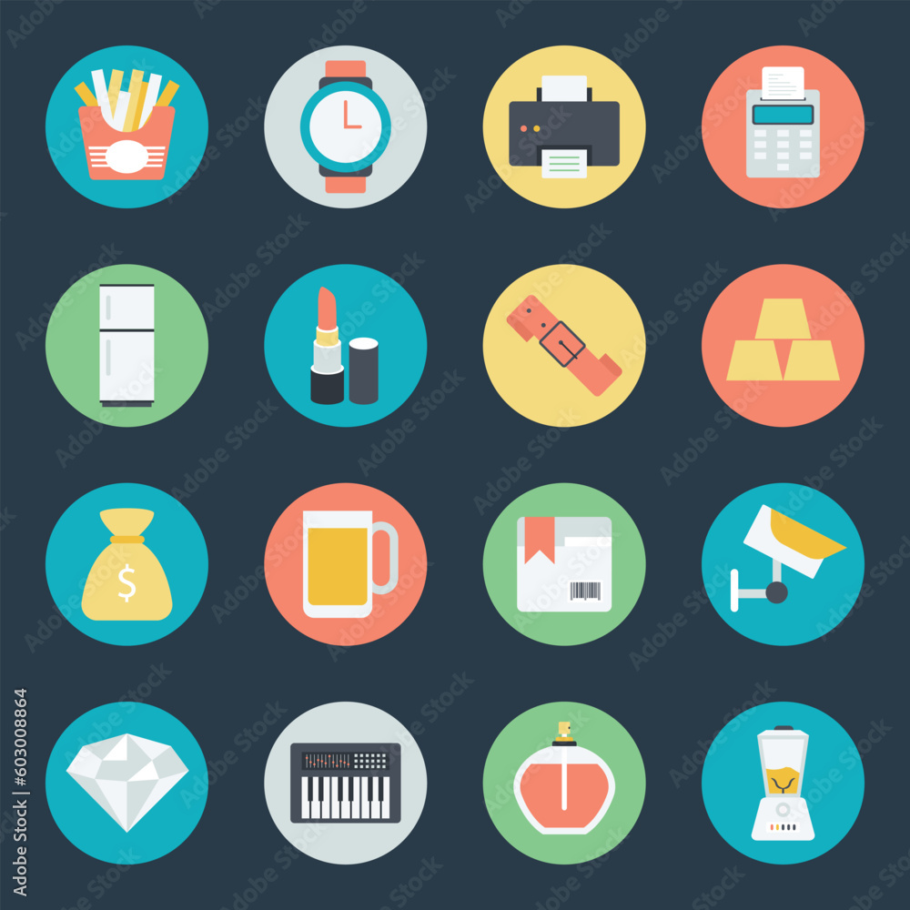 Set of Ecommerce and Devices Flat Icons
Set of Ecommerce and Devices Flat Icons