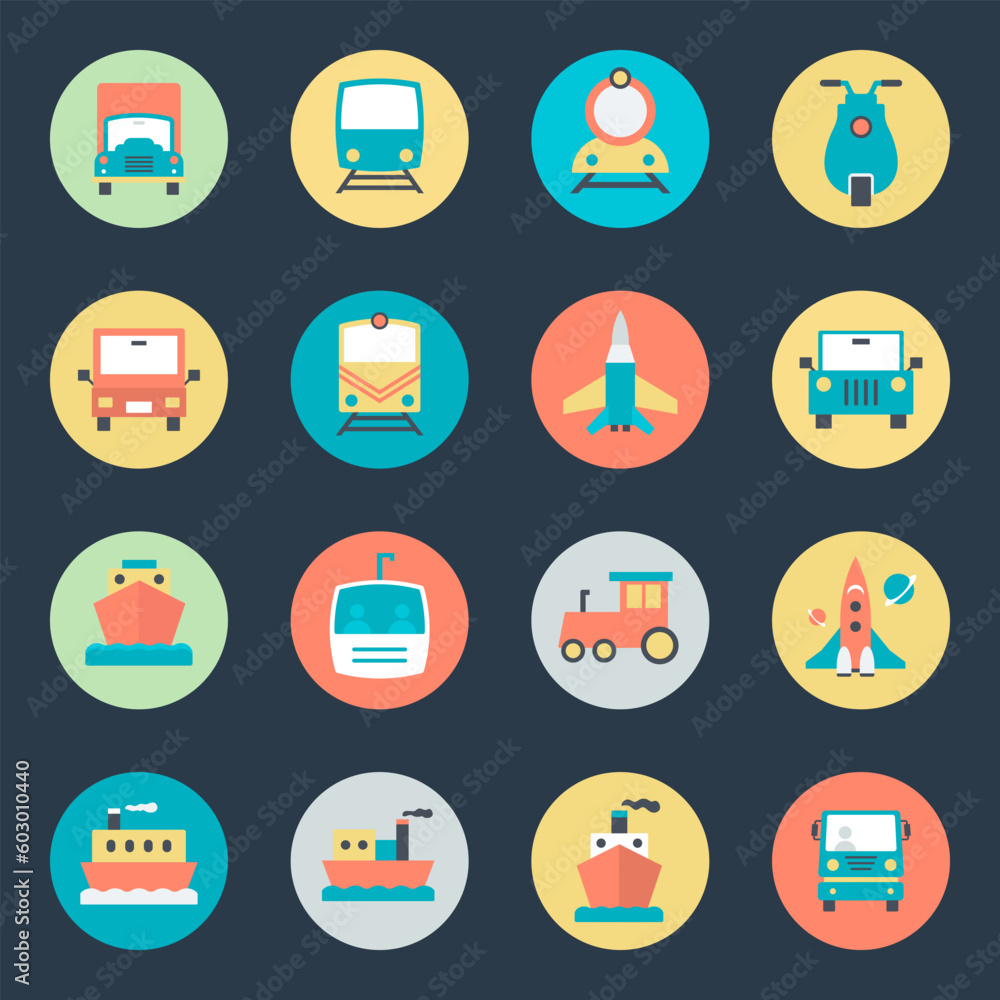 Collection of Auto Flat Icons
Collection of Auto Flat Icons