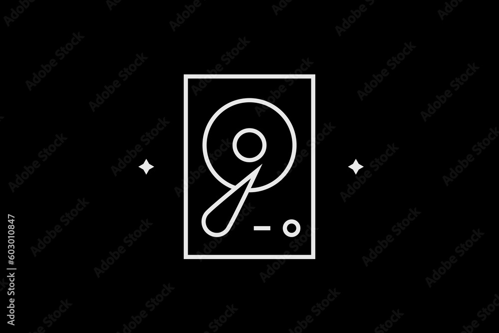 Geometric hard drive illustration. in flat style design. Vector flat icon.
Geometric hard drive illustration. in flat style design. Vector flat icon.